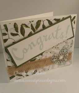 Congrats Wedding Card, www.sweetpiecesbyme.com